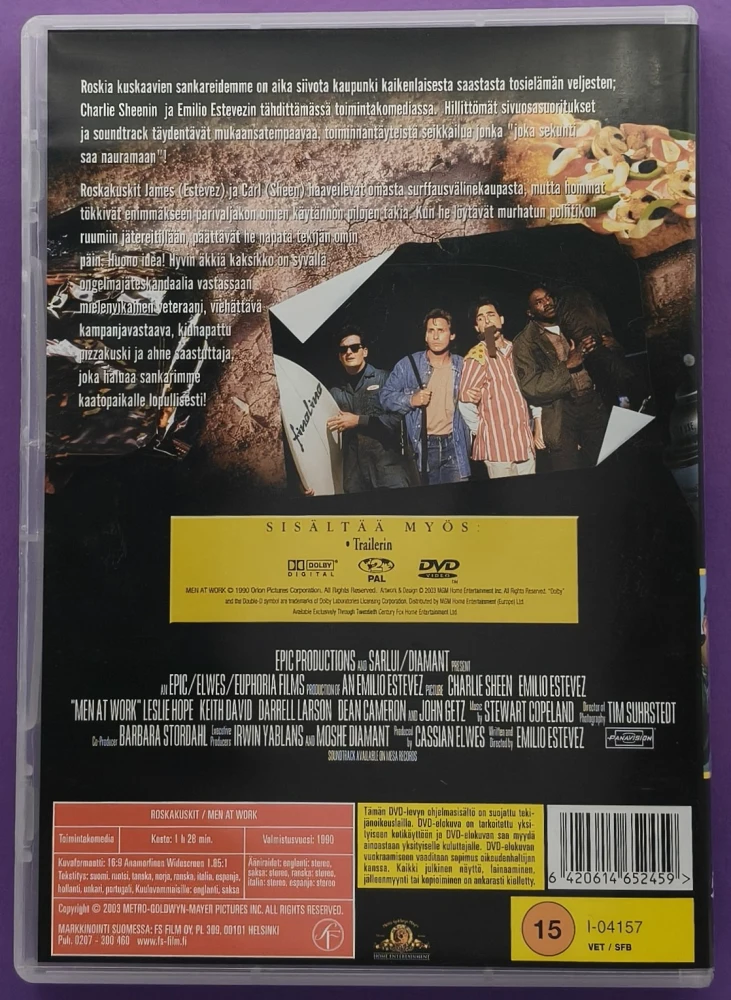 DVD) Roskakuskit -  Men at Work (1990) SUOMIKANNET