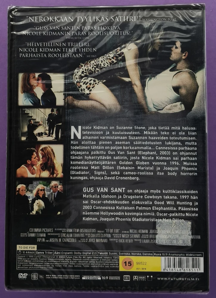 UUSI (DVD) Nicole Kidman: Hinnalla millä hyvänsä - To Die For (1995)