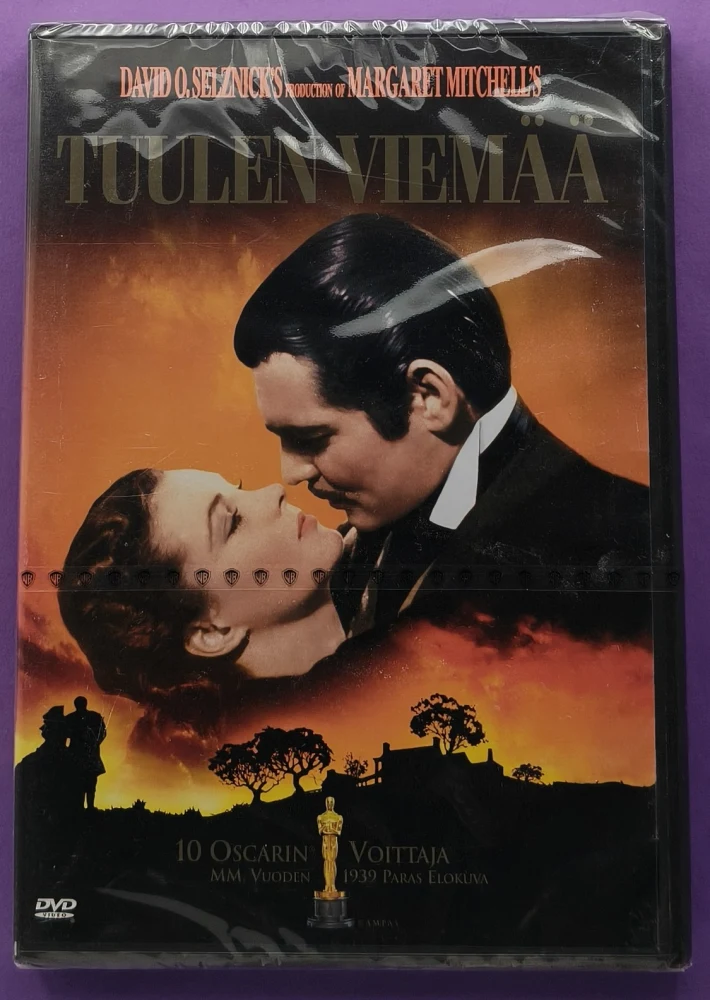 UUSI (DVD) Tuulen Viemää  - Gone With The Wind (1939)