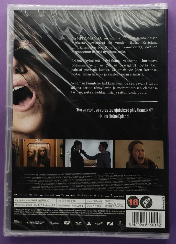 UUSI (2 DVD) Lars von Trier: Nymphomaniac (2013)