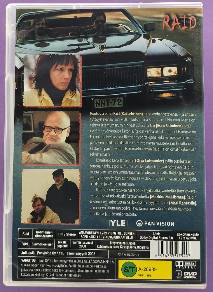 2 DVD) Kai Lehtinen: Raid - TV-SARJA (2000)