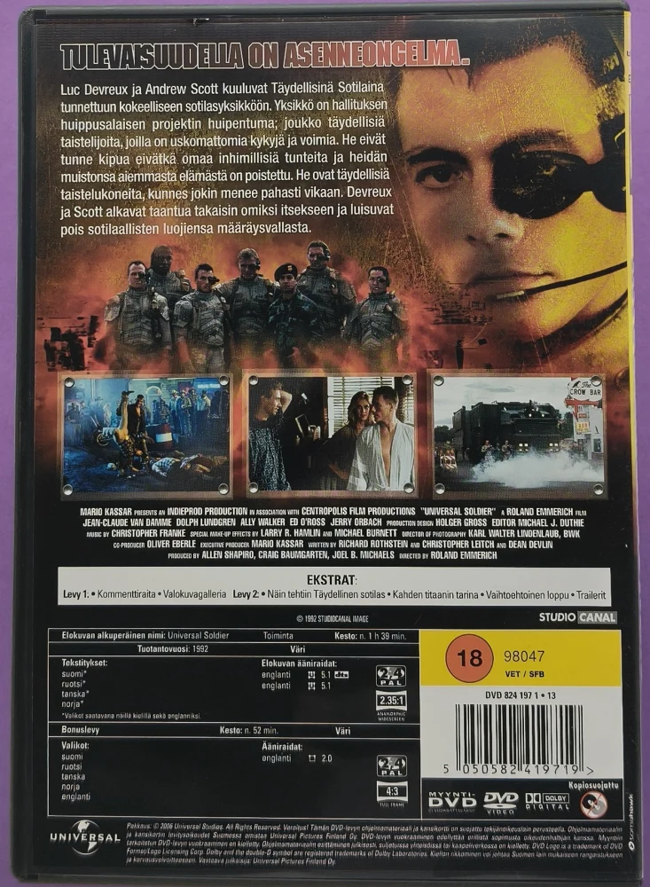 2 DVD) Jean-Claude Van Damme: Täydellinen sotilas (1992)