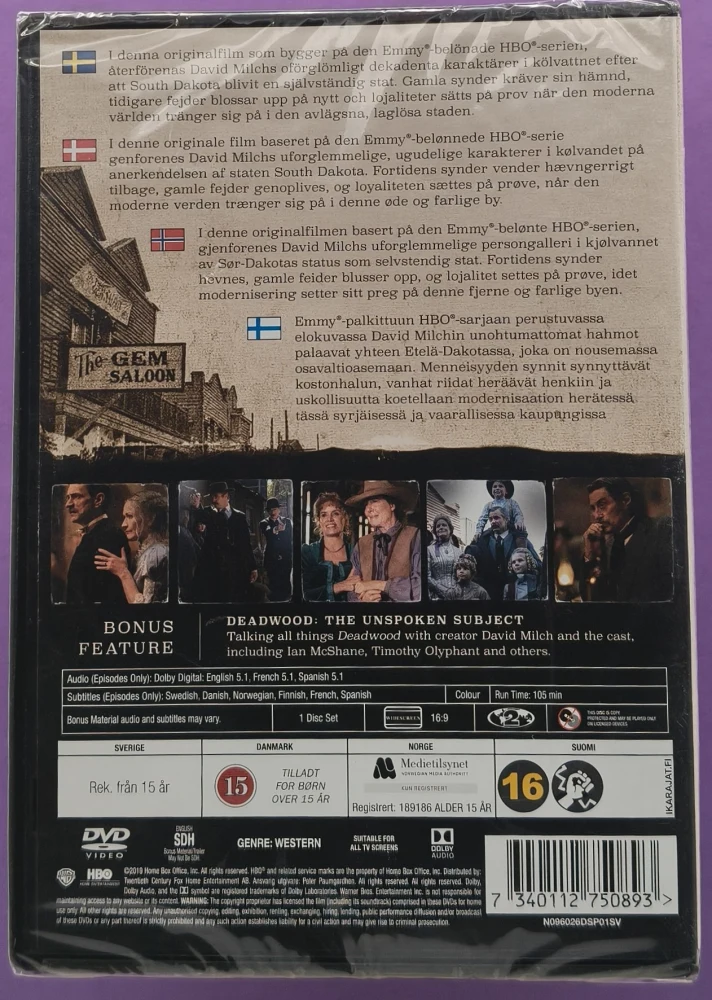 UUSI (DVD) Deadwood :  The Movie - Elokuva (2019)
