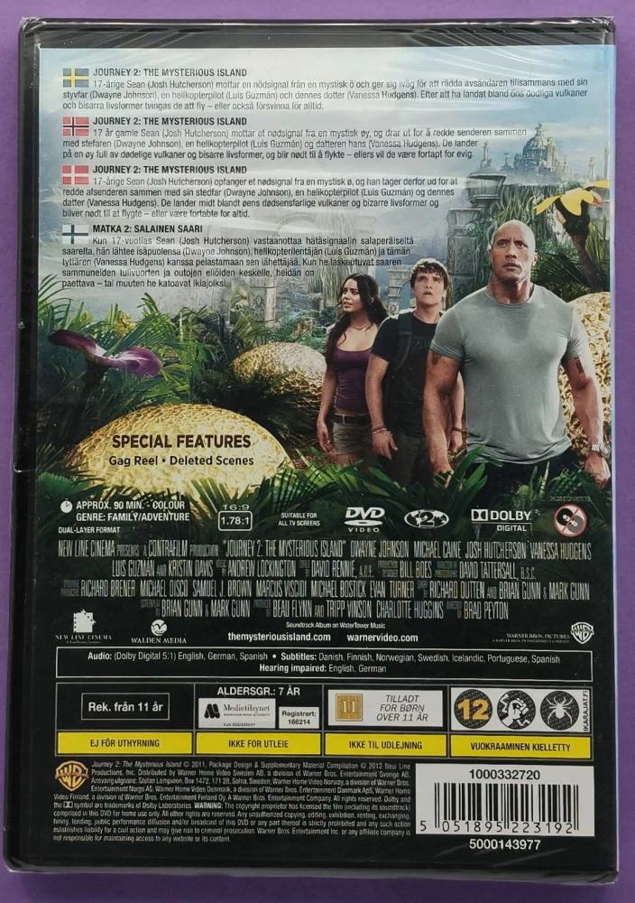 UUSI (DVD) Matka 2: Salainen saari - Journey 2: The Mysterious Island (2012)