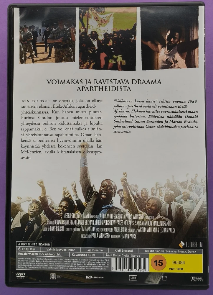 DVD) Marlon Brando: Valkoinen Kuiva Kausi (1989)