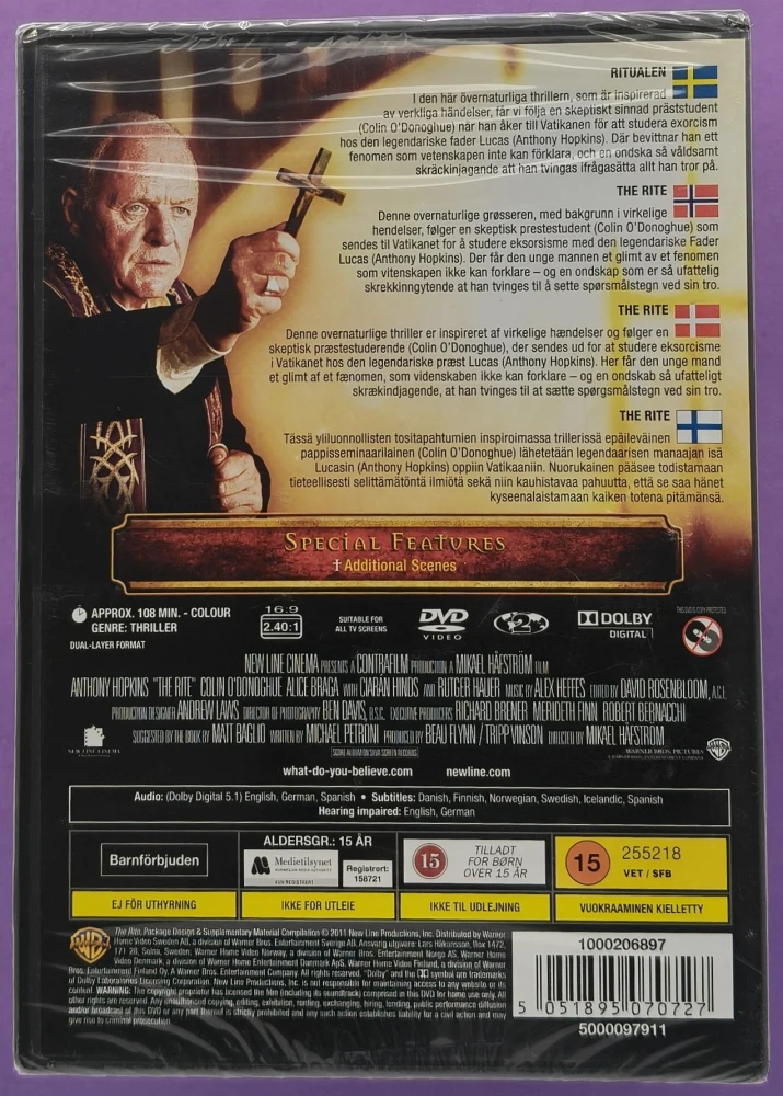 UUSI (DVD) Anthony Hopkins: The Rite (2011)
