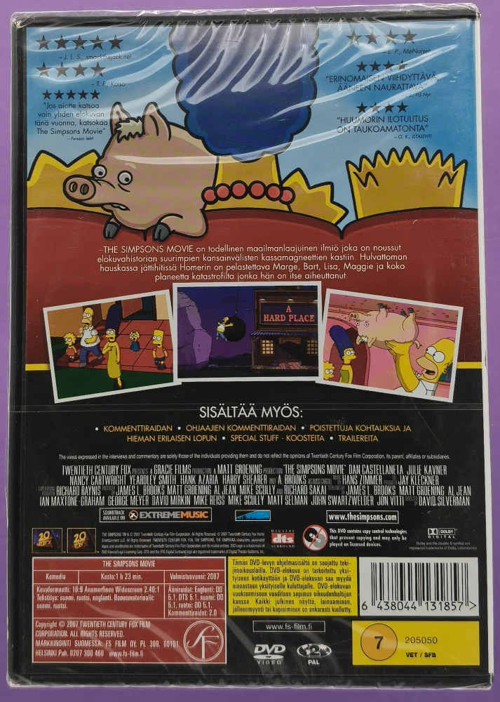 UUSI! DVD) The Simpsons Movie - Simpsonit Elokuva (2007)