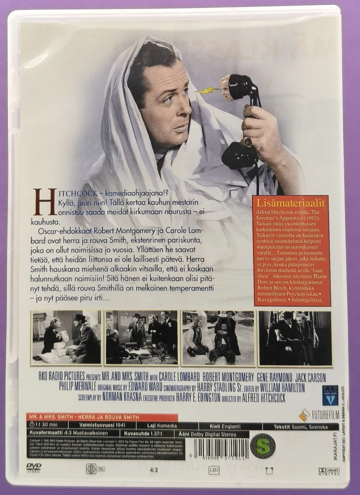 DVD) Alfred Hitchcock: Herra ja rouva Smith / Mr. & Mrs. Smith (1941)
