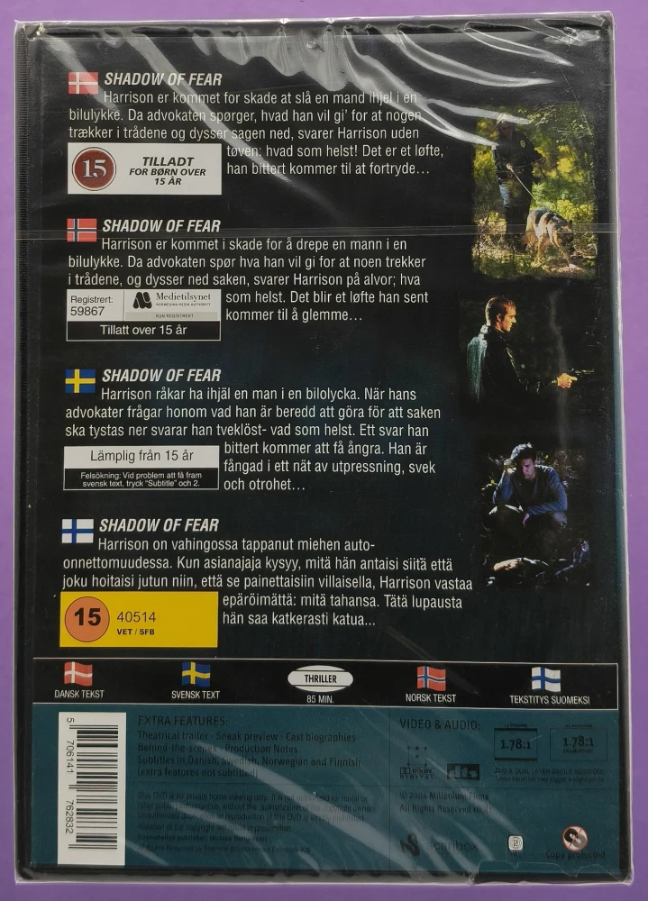 UUSI (DVD) James Spader: Shadow of Fear (2004)