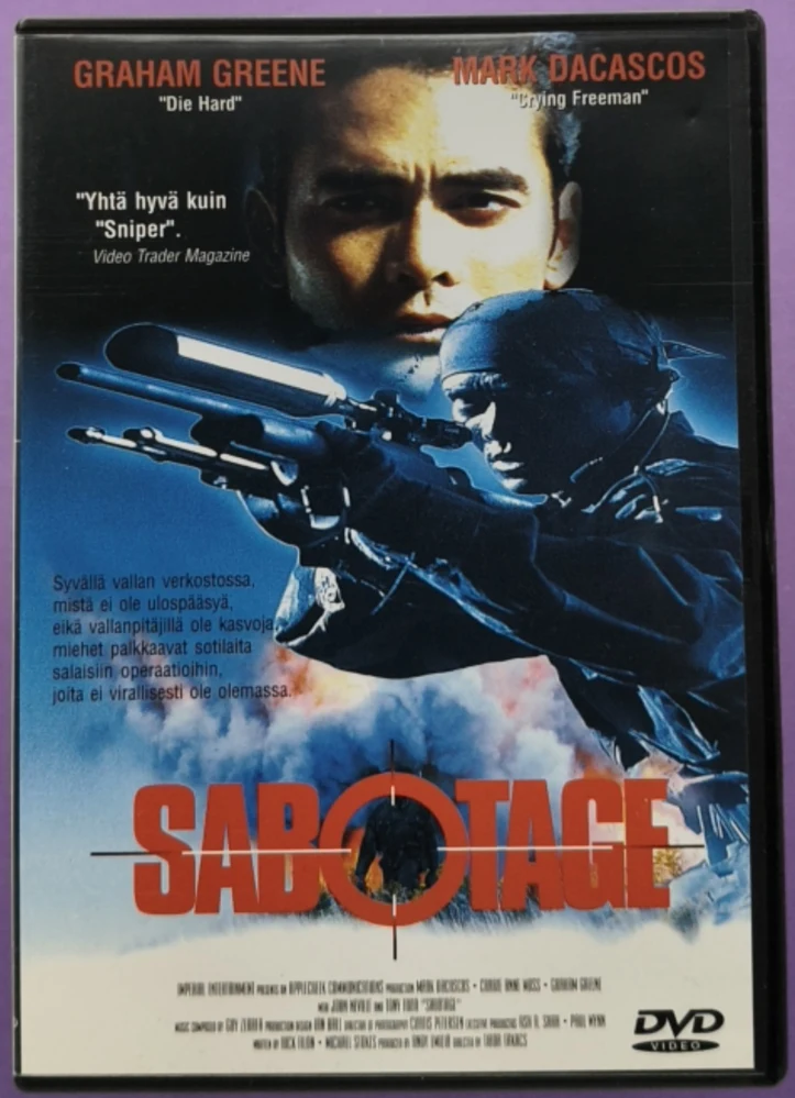 DVD) Mark Dacascos: Sabotage - Sabotaasi (1996) SUOMIKANNET