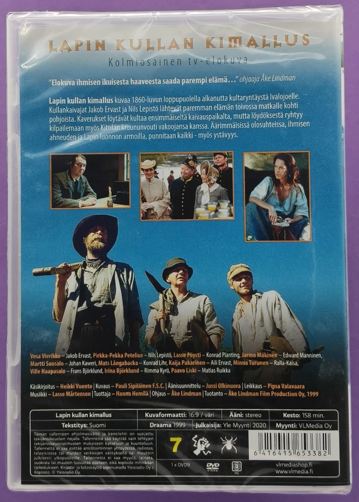 UUSI (DVD) Åke Lindman: Lapin kullan kimallus - TV-sarja (1999)