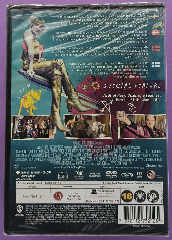 UUSI (DVD) Margot Robbie: Birds of Prey (2020)