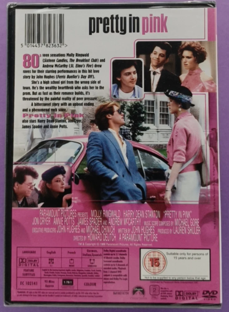 UUSI (DVD) Pretty in Pink - Vaaleanpunainen unelma (1986)