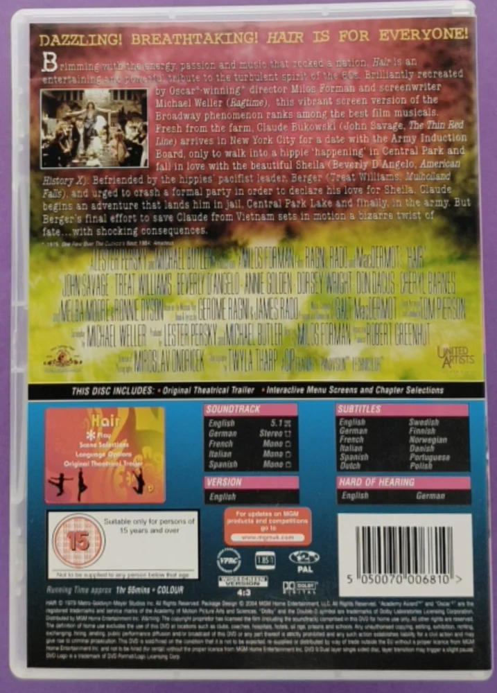 DVD) John Savage: Hair (1979)