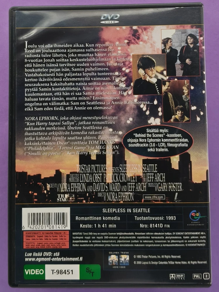 DVD) Uneton Seattlessa - Sleepless in Seattle (1993) EGMONT