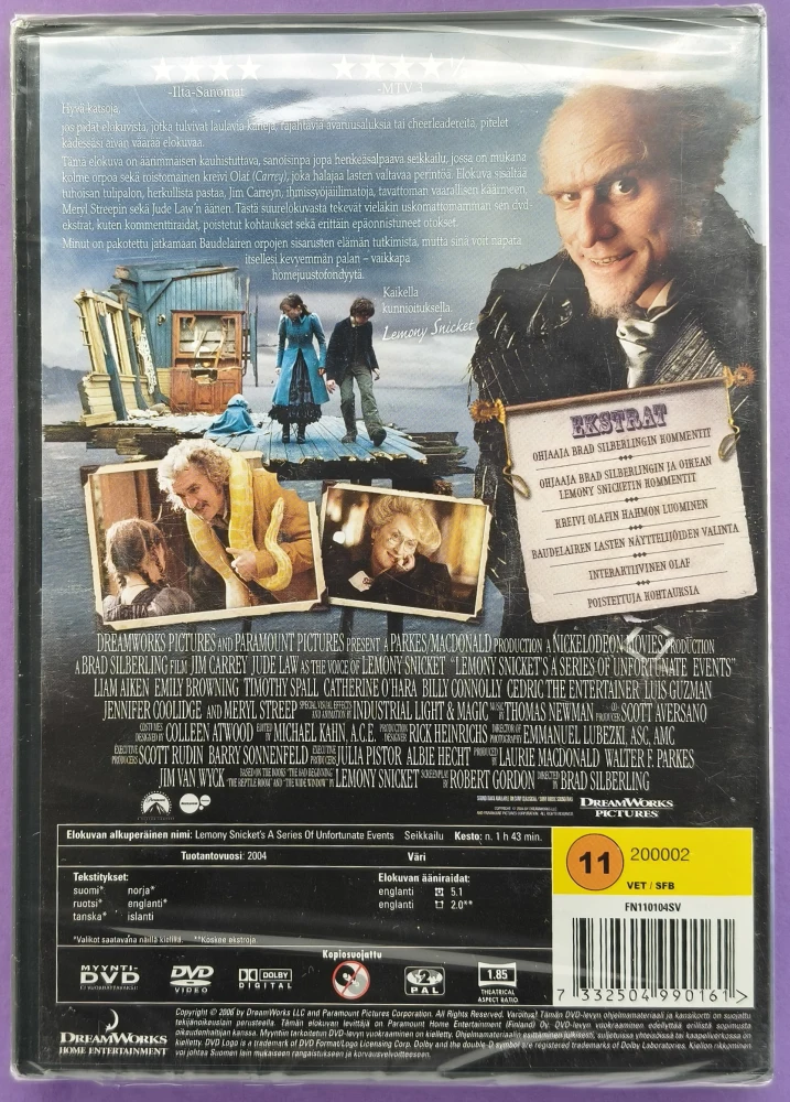 UUSI (DVD) Lemony Snicketin surkeiden sattumusten sarja (2004)