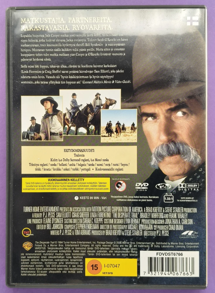 DVD) Sam Elliott: Lain pitkä käsivarsi (1995) SUOMIKANNET