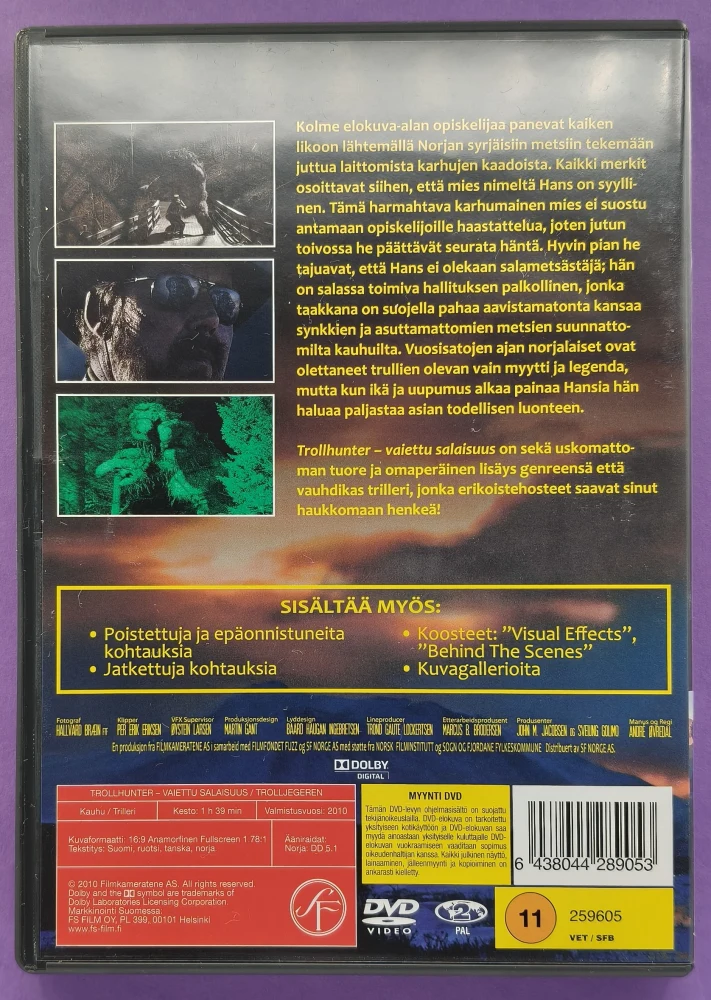DVD) Troll Hunter - vaiettu salaisuus (2010)