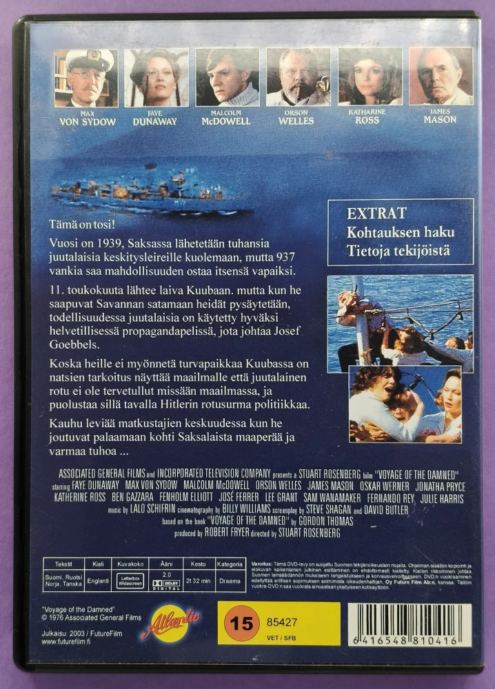 DVD) Kirottujen Laiva - Voyage of the Damned (1976)