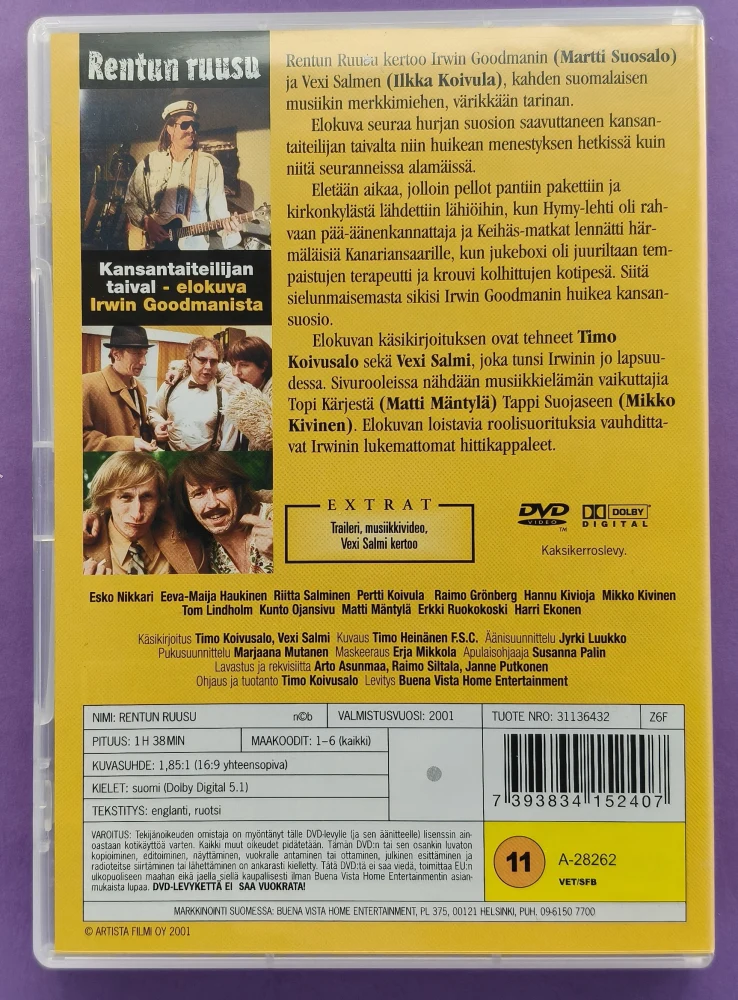 DVD) Martti Suosalo, Ilkka Koivula: Rentun ruusu (2001)