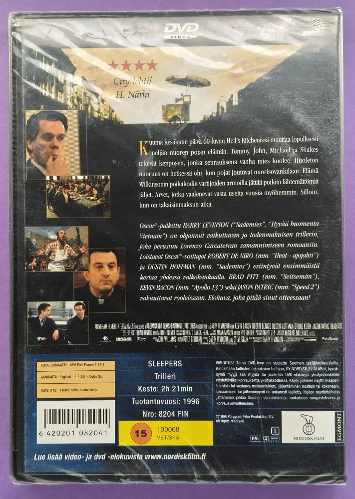 UUSI (DVD) Sleepers - Katuvarpuset (1996) SUOMIKANNET