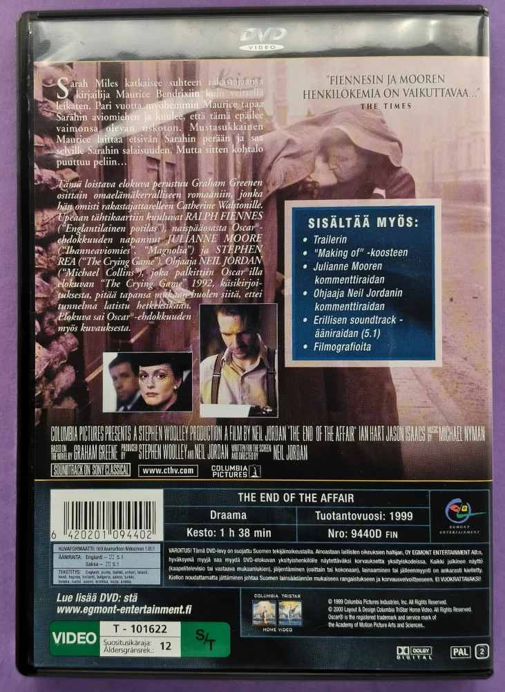 DVD) Jutun loppu - The End of the Affair (1999) EGMONT