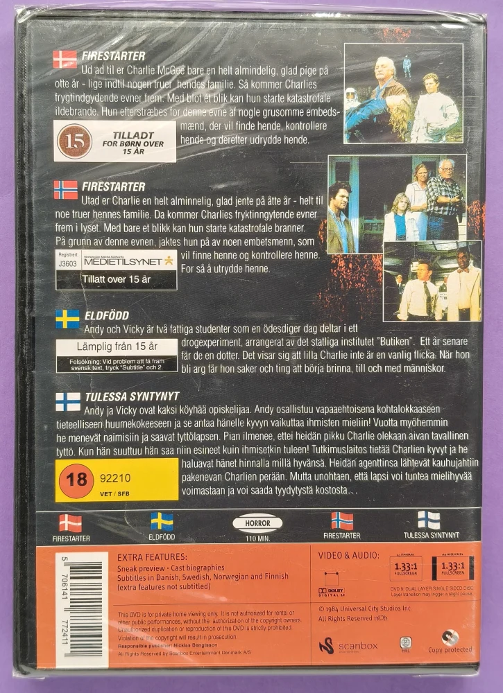 UUSI (DVD) Drew Barrymore: Firestarter - Tulessa syntynyt (1984)
