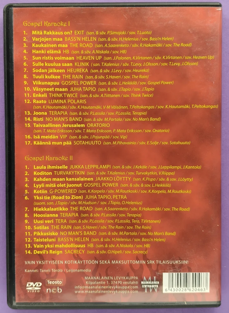 2 DVD) Anna palaa - Gospel-karaoke osat 1-2