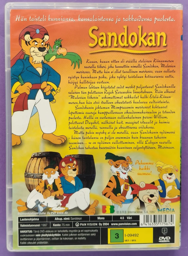 DVD) Sandokan - Elokuva - The Movie (1997) PUHUMME SUOMEA