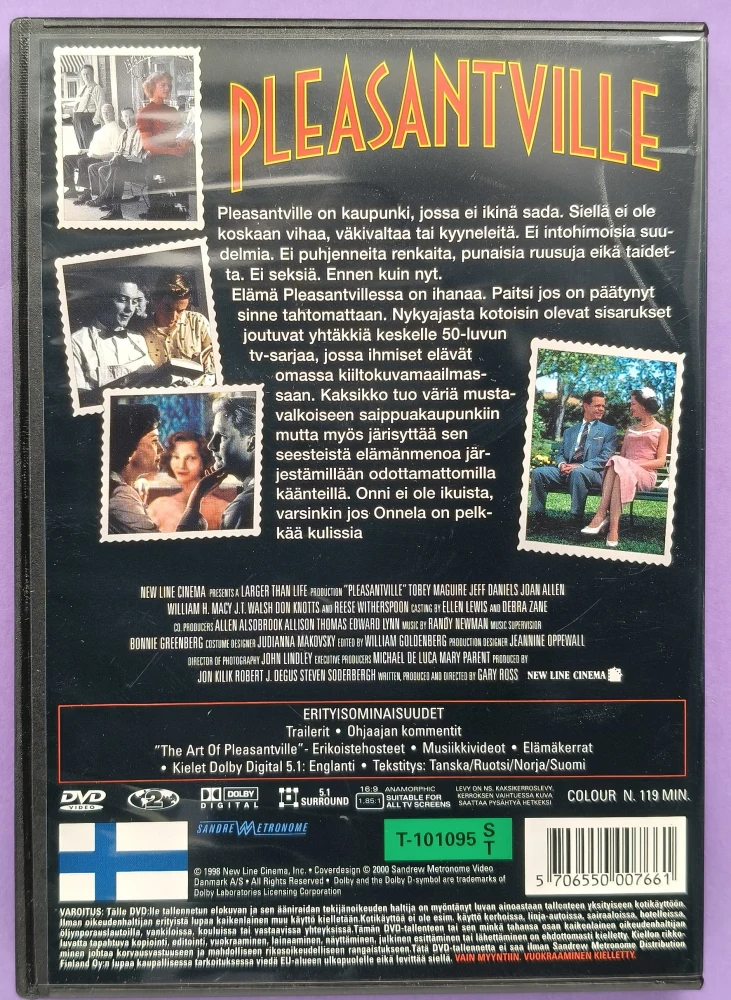 DVD) Reese Witherspoon: Pleasantville - Onnellisten kaupunki (1998)