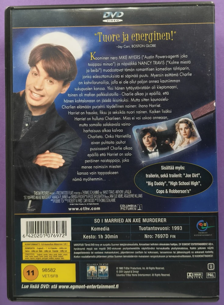 DVD) Apua, vaimoni on teurastaja (1993) EGMONT
