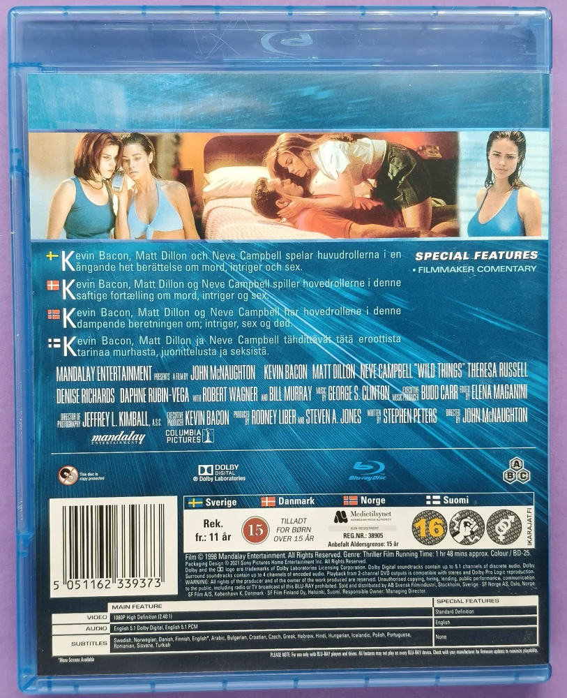 BLU-RAY) Wild Things - Villit kuviot (1998)