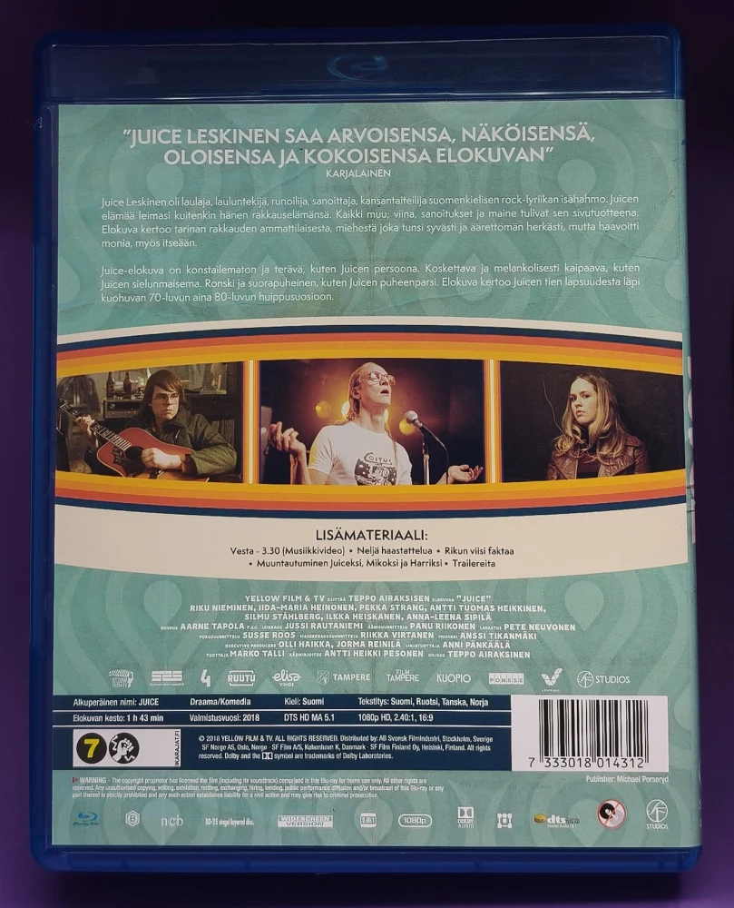 BLU-RAY) JUICE - ELOKUVA (2018) Riku Nieminen