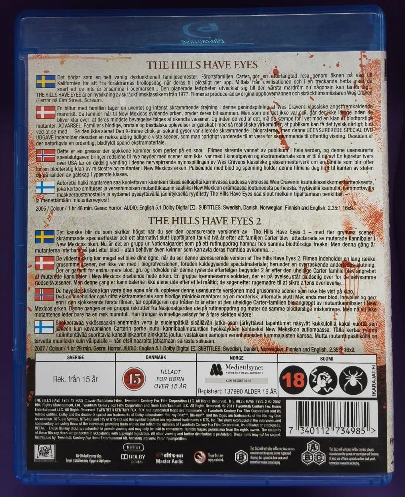 2 BLU-RAY) The Hills Have Eyes 1 & 2 (2006/2007) SUOMITEKSTIT
