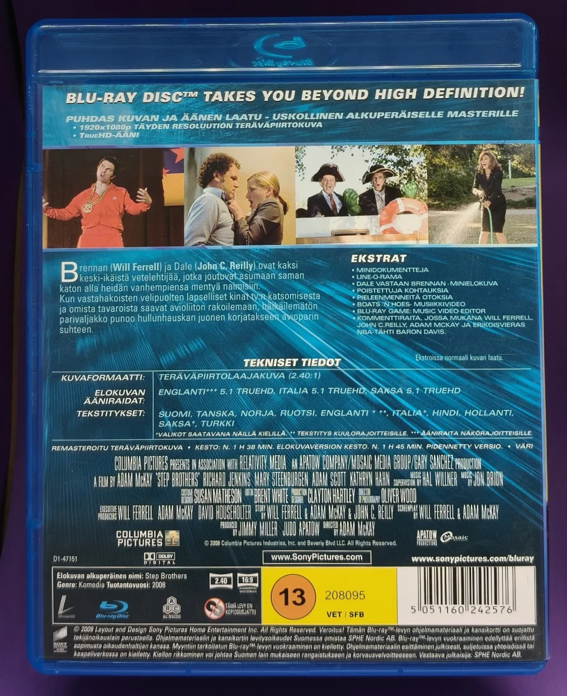 BLU-RAY) Will Ferrell: Velipuolet (2008) SUOMIKANNET