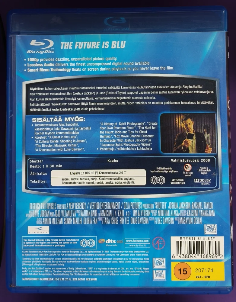 BLU-RAY) Joshua Jackson: Shutter (2008) SUOMIKANNET