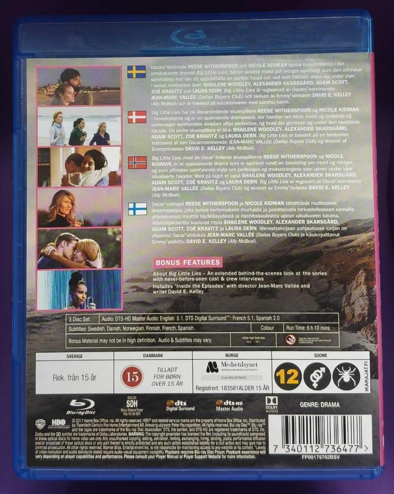 3 BLU-RAY) Big Little Lies (2017) SUOMITEKSTIT (HBO)