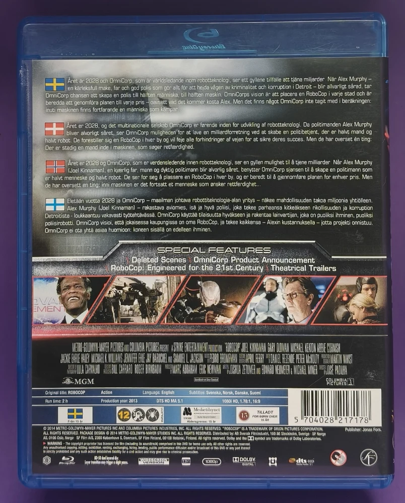 BLU-RAY) Robocop (2013) Joel Kinnaman, Gary Oldman