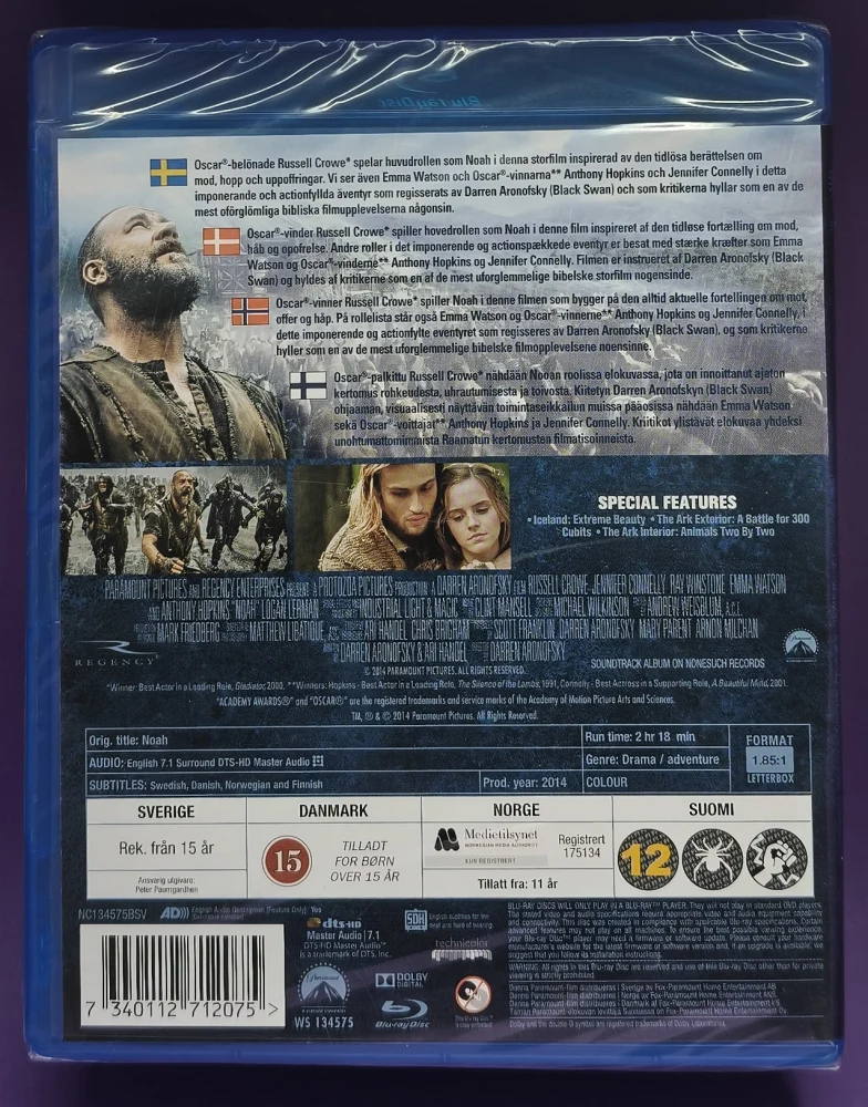 UUSI (BLU-RAY) Russell Crowe: Noah (2014)