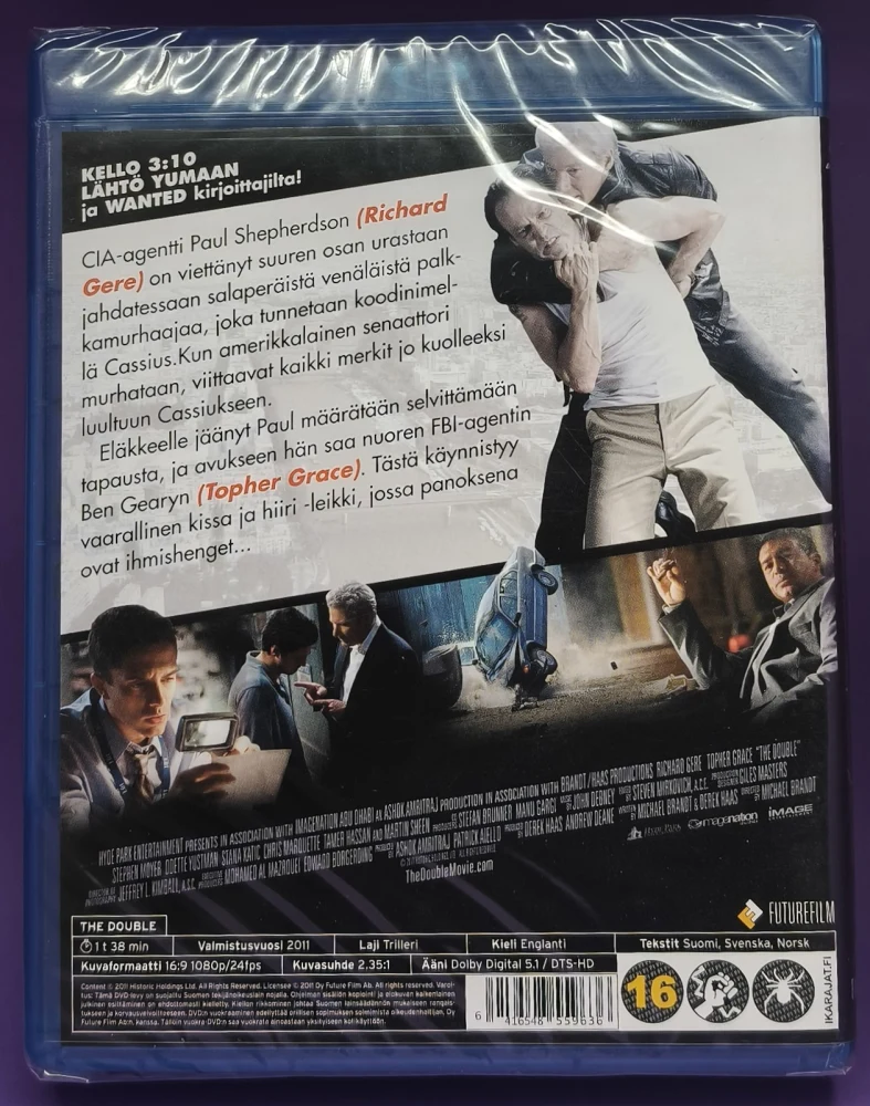 UUSI (BLU-RAY) Richard Gere: The Double (2011) SUOMIKANNET