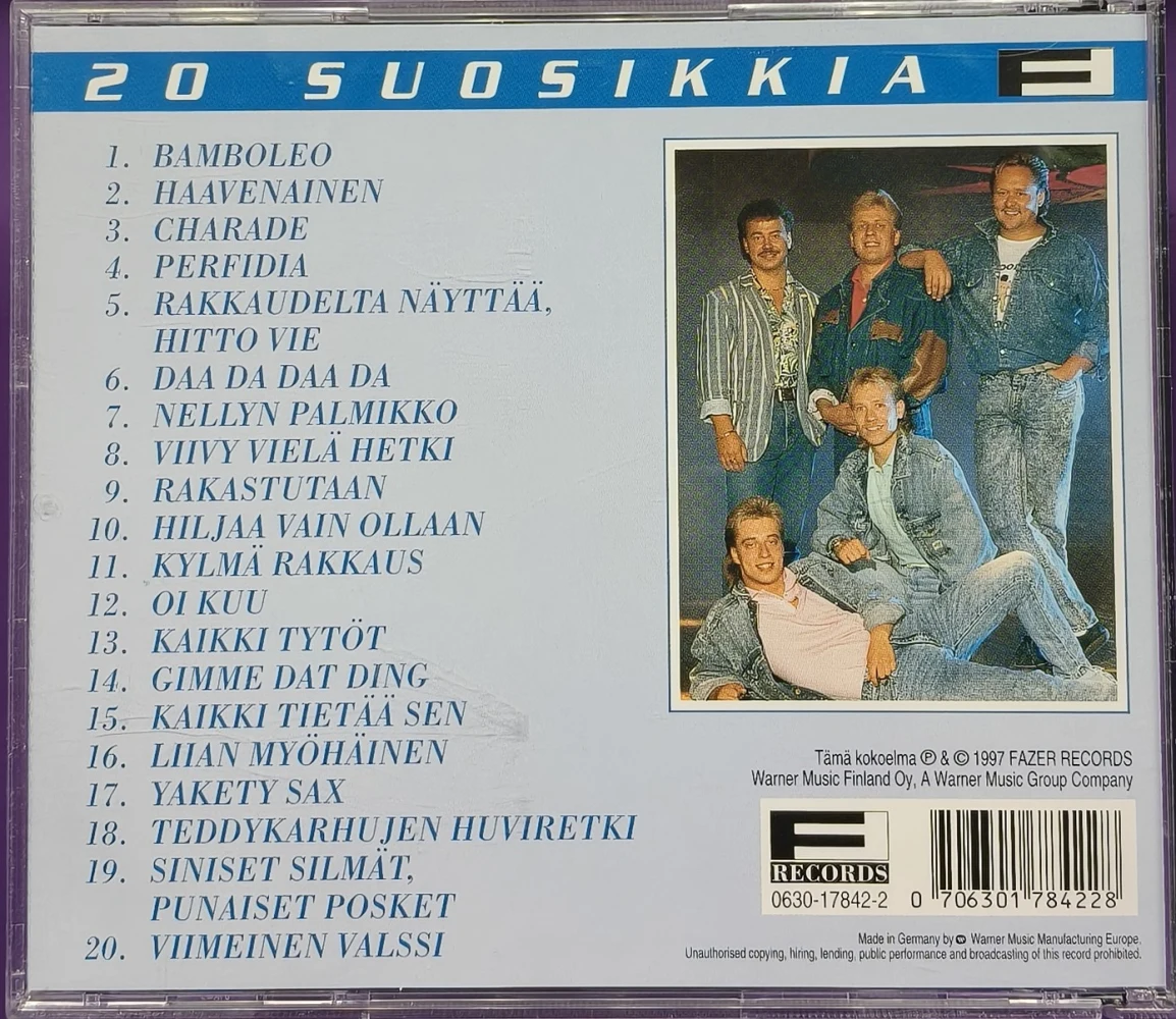 CD) 20 SUOSIKKIA - Finlanders -  Bamboleo (1997)