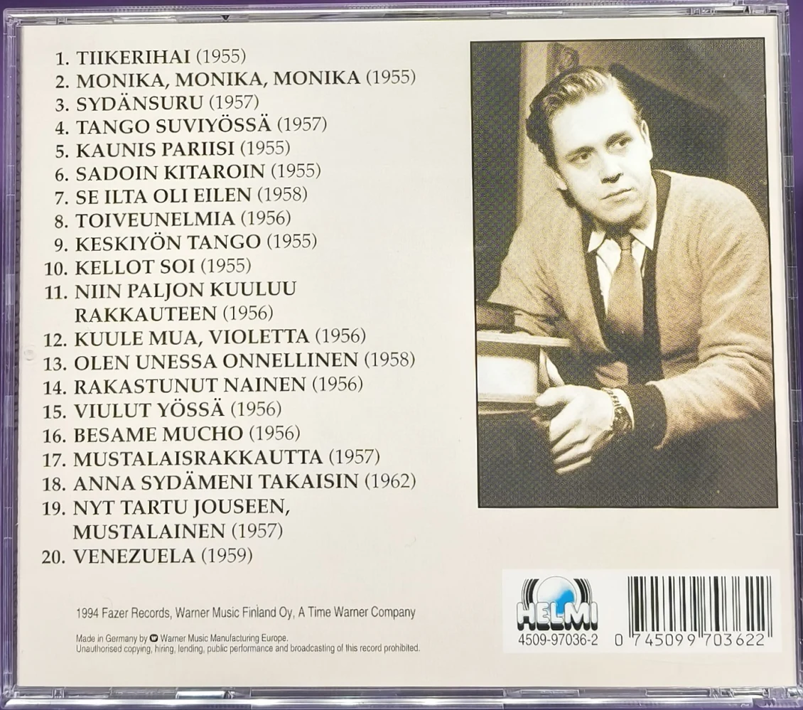 CD) Juha Eirto – Unohtumattomat (1994)