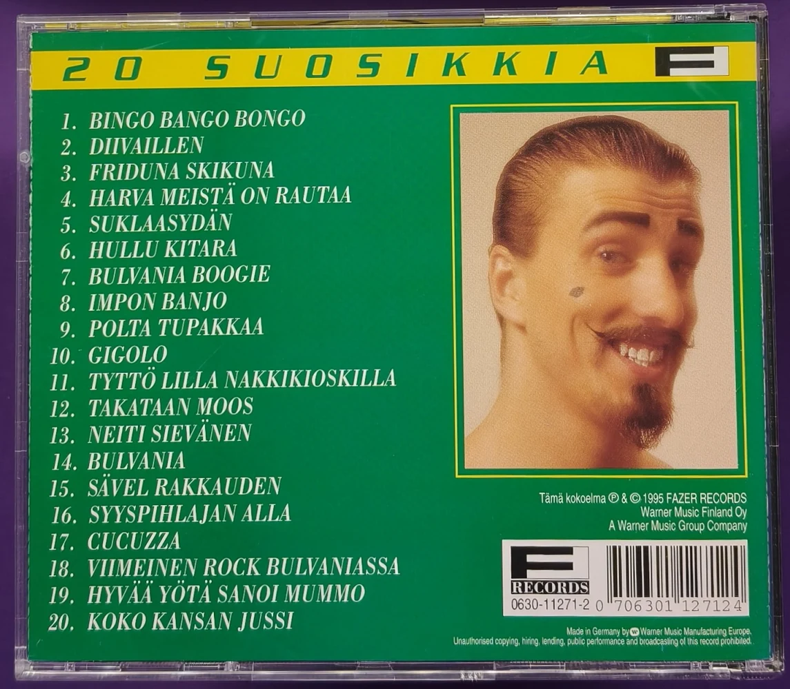 CD) 20 SUOSIKKIA - Hullujussi - Tyttö Lilla Nakkikioskilla (1995)
