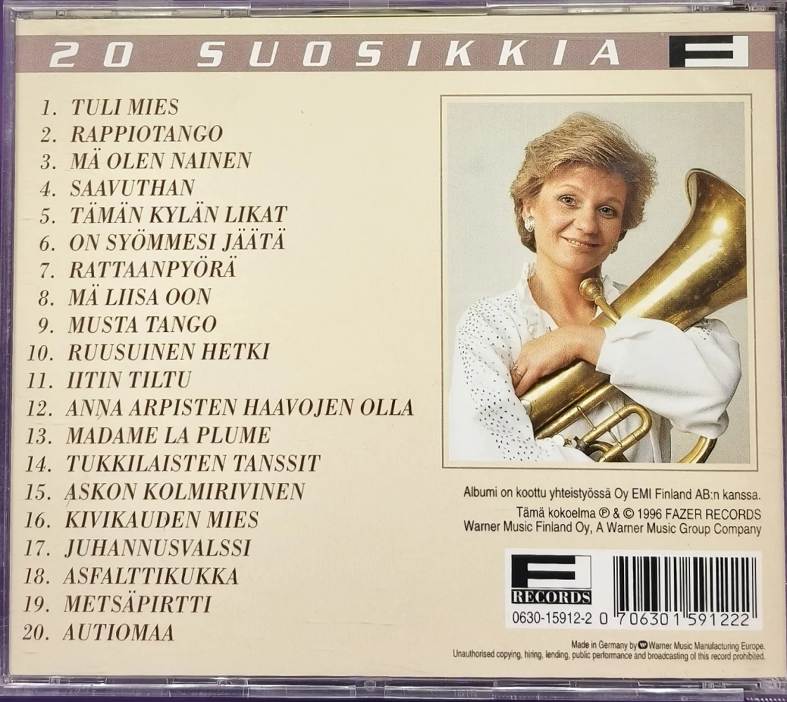 CD) 20 SUOSIKKIA - Ritva Oksanen – Tuli Mies (1996)