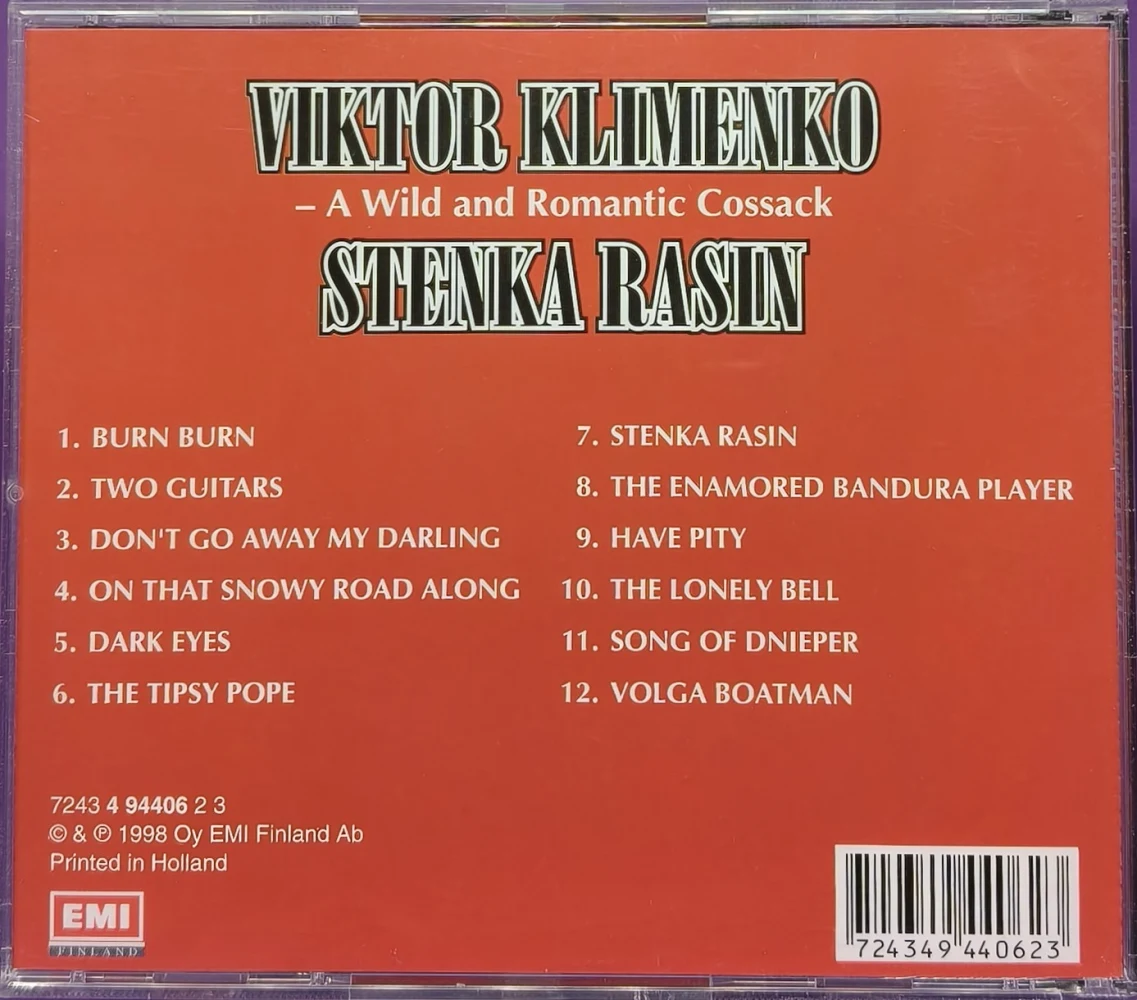 CD) Viktor Klimenko – Stenka Rasin (1988)