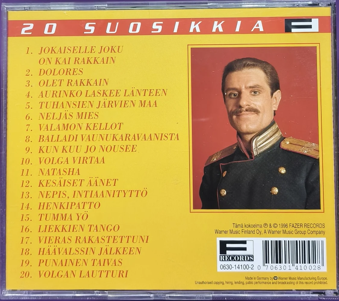 CD) 20 SUOSIKKIA - Viktor Klimenko – Jokaiselle Joku On Kai Rakkain (1996)