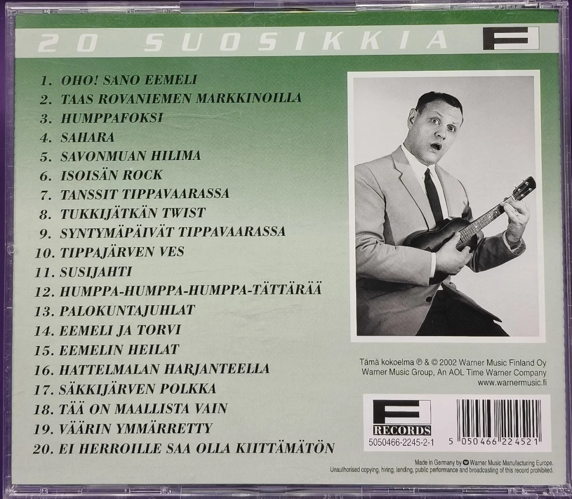 CD) 20 SUOSIKKIA - Eemeli - Oho! Sano Eemeli (2002)