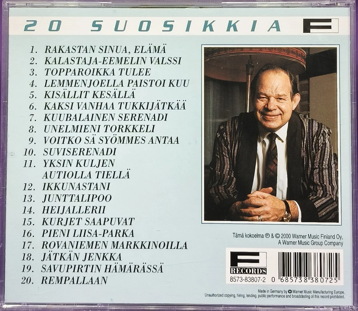 CD) 20 SUOSIKKIA - Kauko Käyhkö - Rakastan Sinua, Elämä (2000)