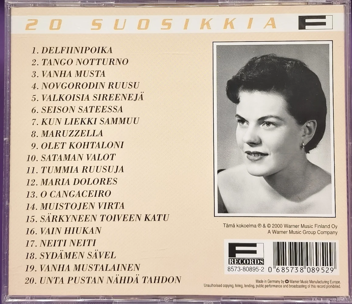 CD) 20 SUOSIKKIA - Seija Karpiomaa – Novgorodin Ruusu (2000)
