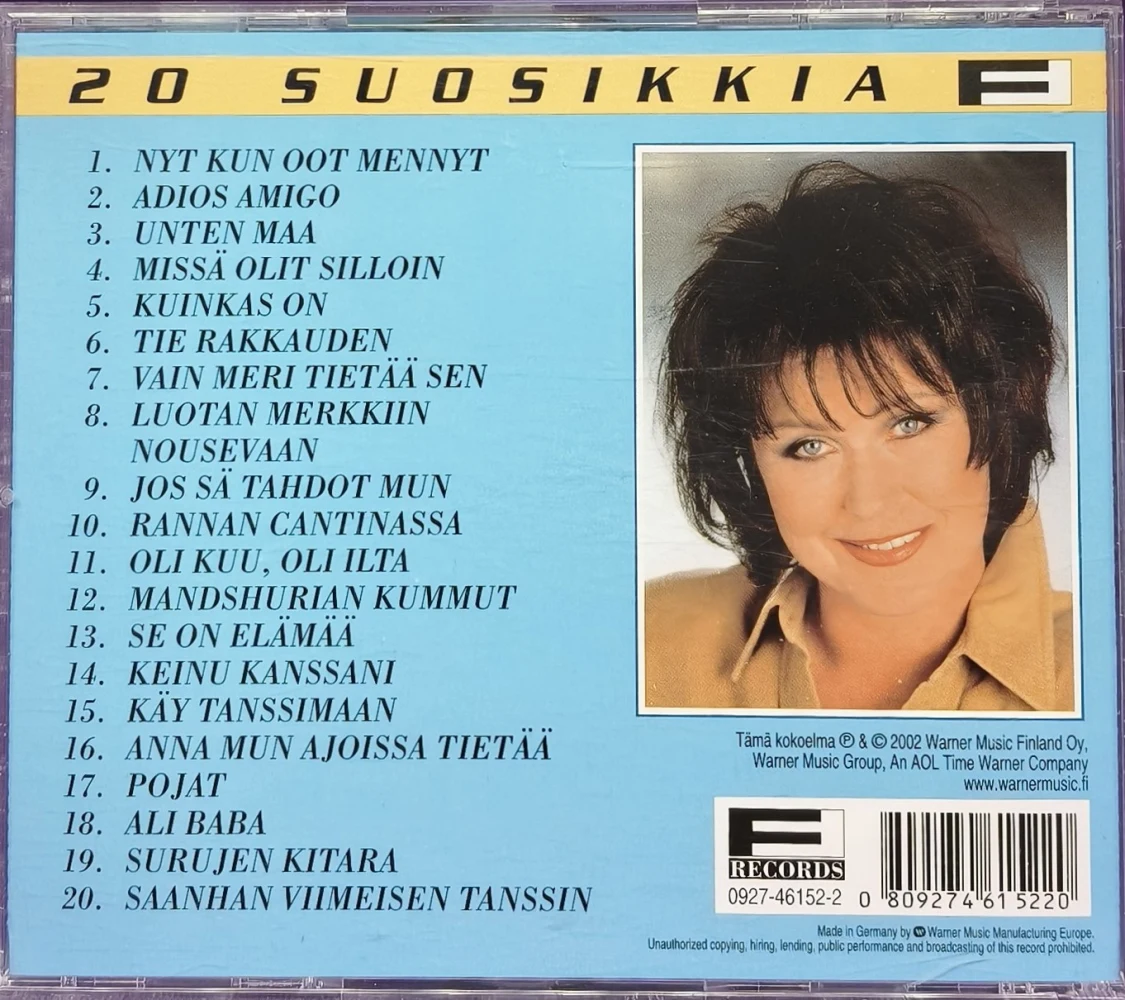 CD) 20 SUOSIKKIA - Lea Laven - Nyt kun oot mennyt (2002)